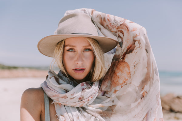 The Tide And The Moon Collective, New Collection, Treasures Of The Sea Scarf, Australia Scarves, Cashmere Blend Scarves, Scarf,